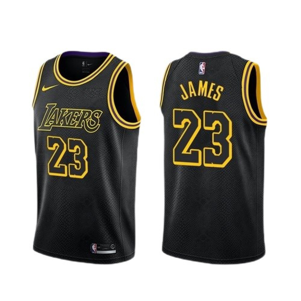 Men's Los Angeles Lakers LeBron James #23 Black Swingman Jersey - City Edition-Pro Kit Vault | Brand New 26/27 Sports Jerseys